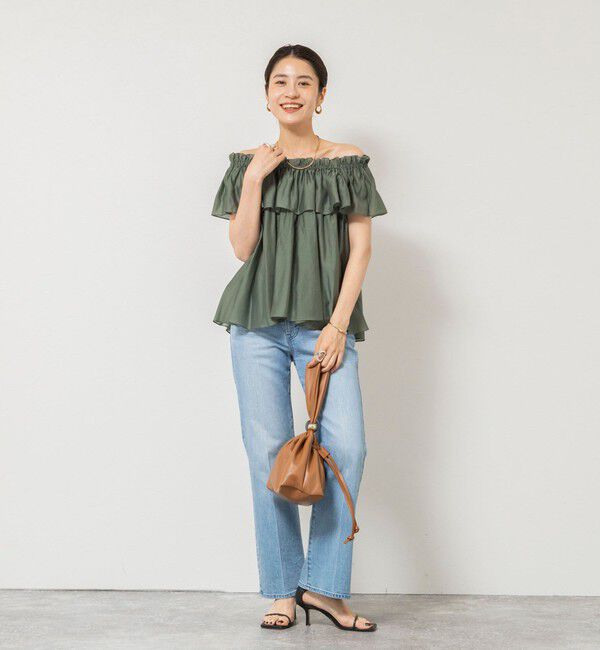 NOLLEY'S sophi「《セットアップ対応》【BECシリーズ】ウォッシャブルシアーローンオフショルブラウス」|シャツ・ブラウス|