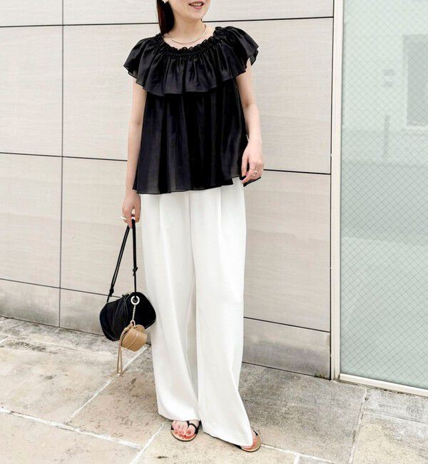 NOLLEY'S sophi「《セットアップ対応》【BECシリーズ】ウォッシャブルシアーローンオフショルブラウス」|シャツ・ブラウス|