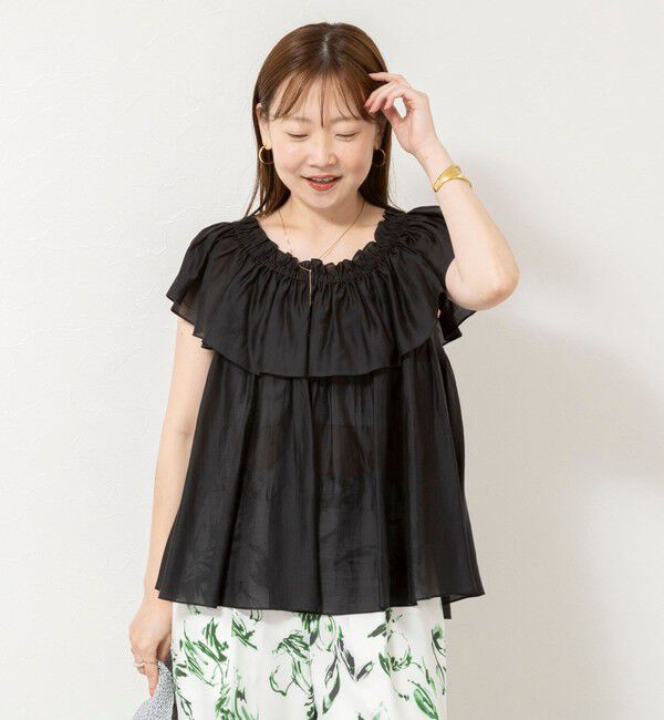 NOLLEY'S sophi「《セットアップ対応》【BECシリーズ】ウォッシャブルシアーローンオフショルブラウス」|シャツ・ブラウス|