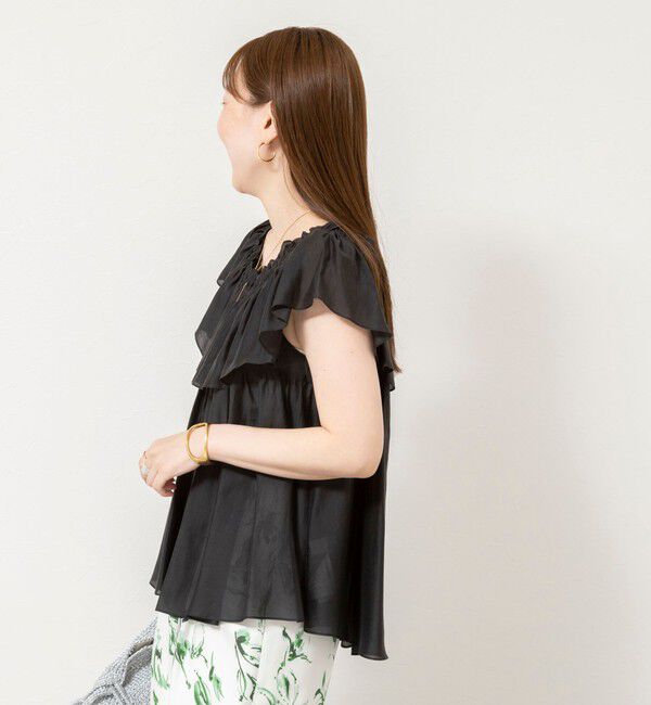 NOLLEY'S sophi「《セットアップ対応》【BECシリーズ】ウォッシャブルシアーローンオフショルブラウス」|シャツ・ブラウス|