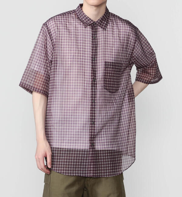  「迷迭香 |〈別注〉ナイロン メッシュシャツ MEN」|シャツ・ブラウス|BROWN系1