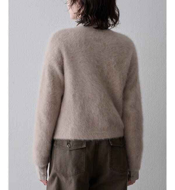  「〈WEB限定カラーあり〉カシミヤ混ファークルーネックニットジャケット」|ニット・セーター|
