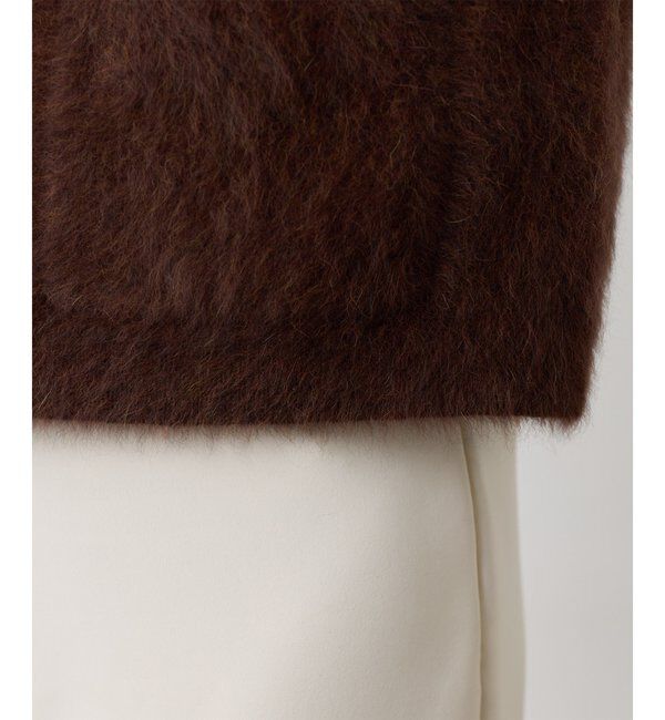  「〈WEB限定カラーあり〉カシミヤ混ファークルーネックニットジャケット」|ニット・セーター|