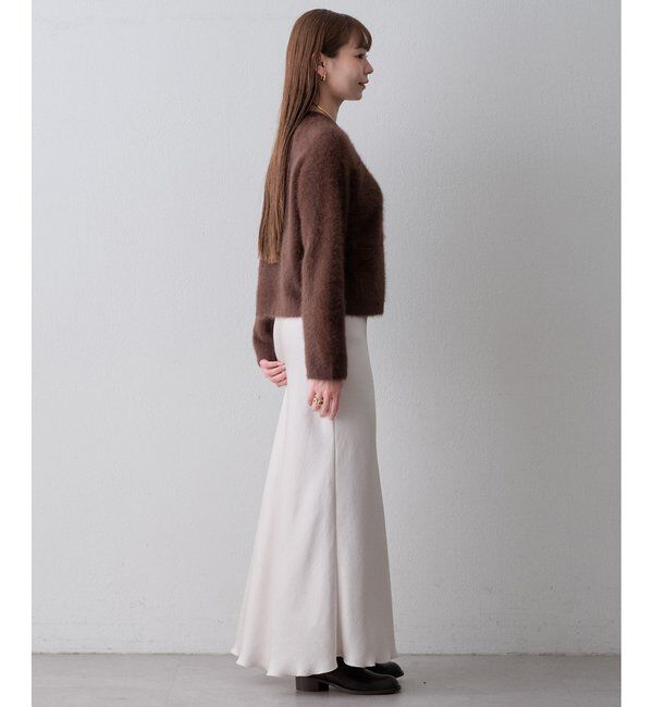  「〈WEB限定カラーあり〉カシミヤ混ファークルーネックニットジャケット」|ニット・セーター|