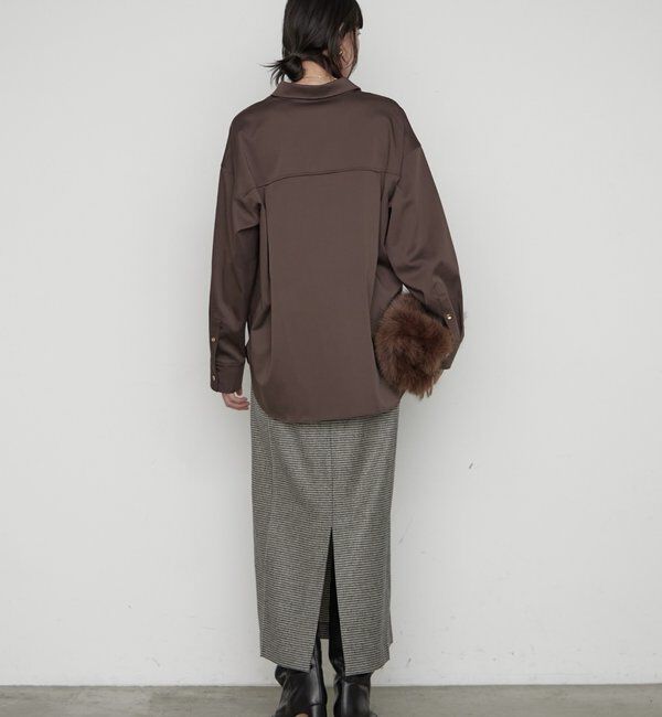  「《名品シャツをブラッシュアップ》BASICサテンシャツ」|シャツ・ブラウス|
