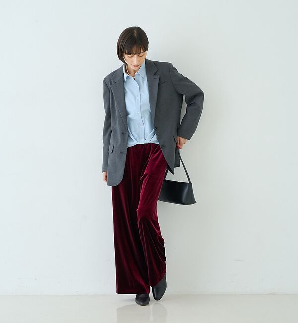 Rouge vif「ウール混ストレッチツイルシングルテーラージャケット」|テーラードジャケット|