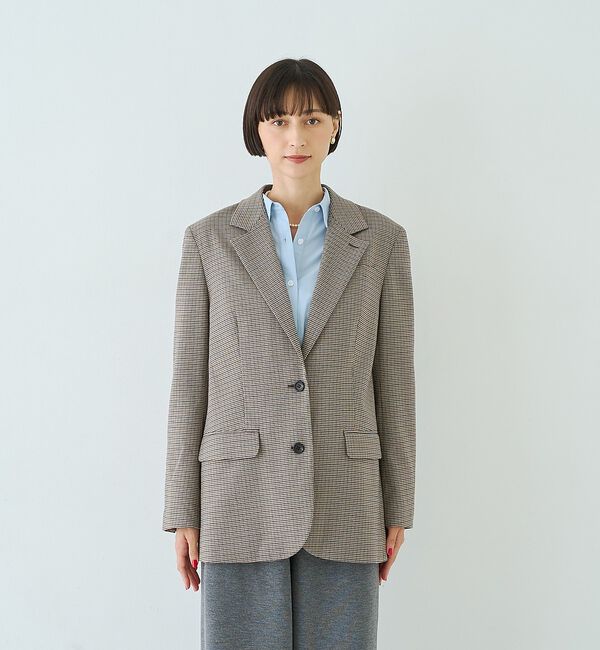 Rouge vif「ウール混ストレッチツイルシングルテーラージャケット」|テーラードジャケット|