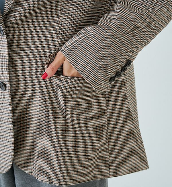 Rouge vif「ウール混ストレッチツイルシングルテーラージャケット」|テーラードジャケット|