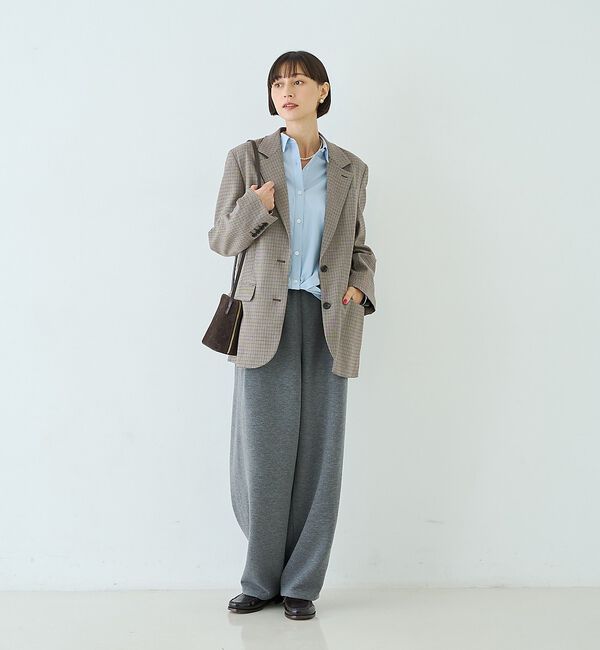 Rouge vif「ウール混ストレッチツイルシングルテーラージャケット」|テーラードジャケット|