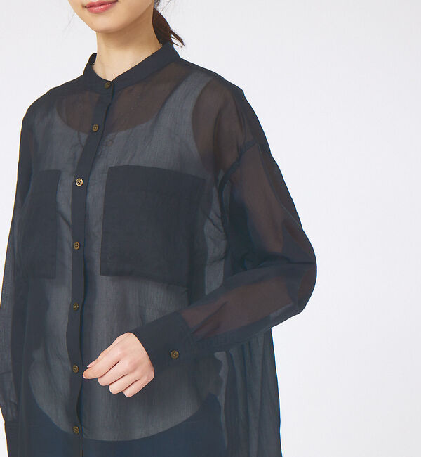 abahouse mavie「シアーオーバーシャツ」|シャツ・ブラウス|