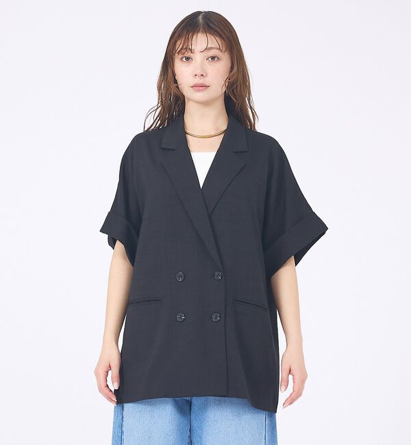 abahouse mavie「ハーフスリーブジャケット」|テーラードジャケット|