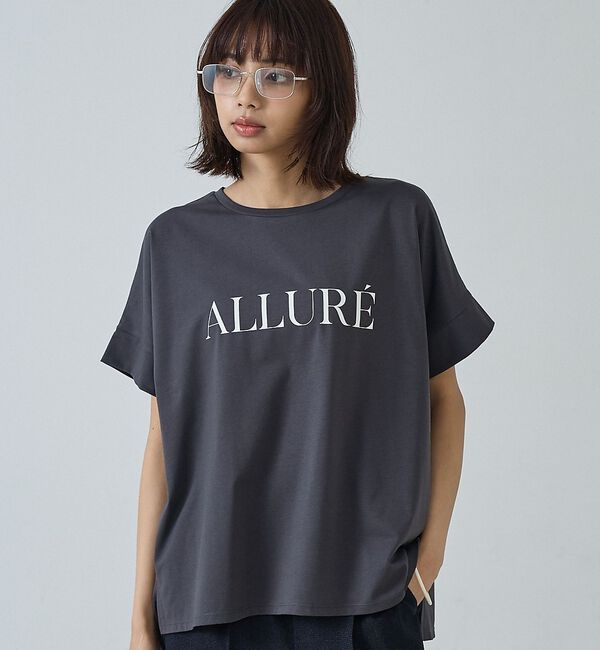 abahouse mavie「ワイドロゴTシャツ」|Tシャツ・カットソー|チャコールグレー