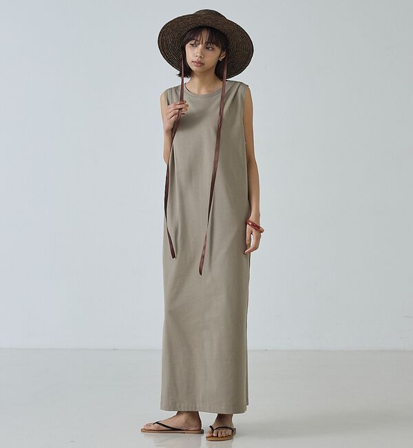 abahouse mavie「ノースリーブワンピース」|ワンピース|ダークベージュ