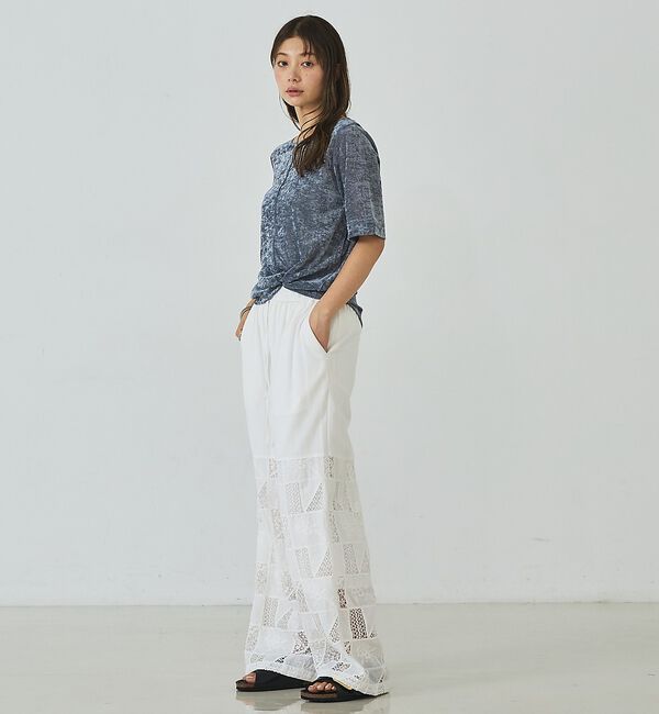 abahouse mavie「シアーベロアTシャツ」|Tシャツ・カットソー|