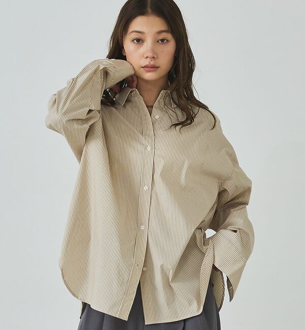 abahouse mavie「スタンダードシャツ」|シャツ・ブラウス|ベージュ系その他1