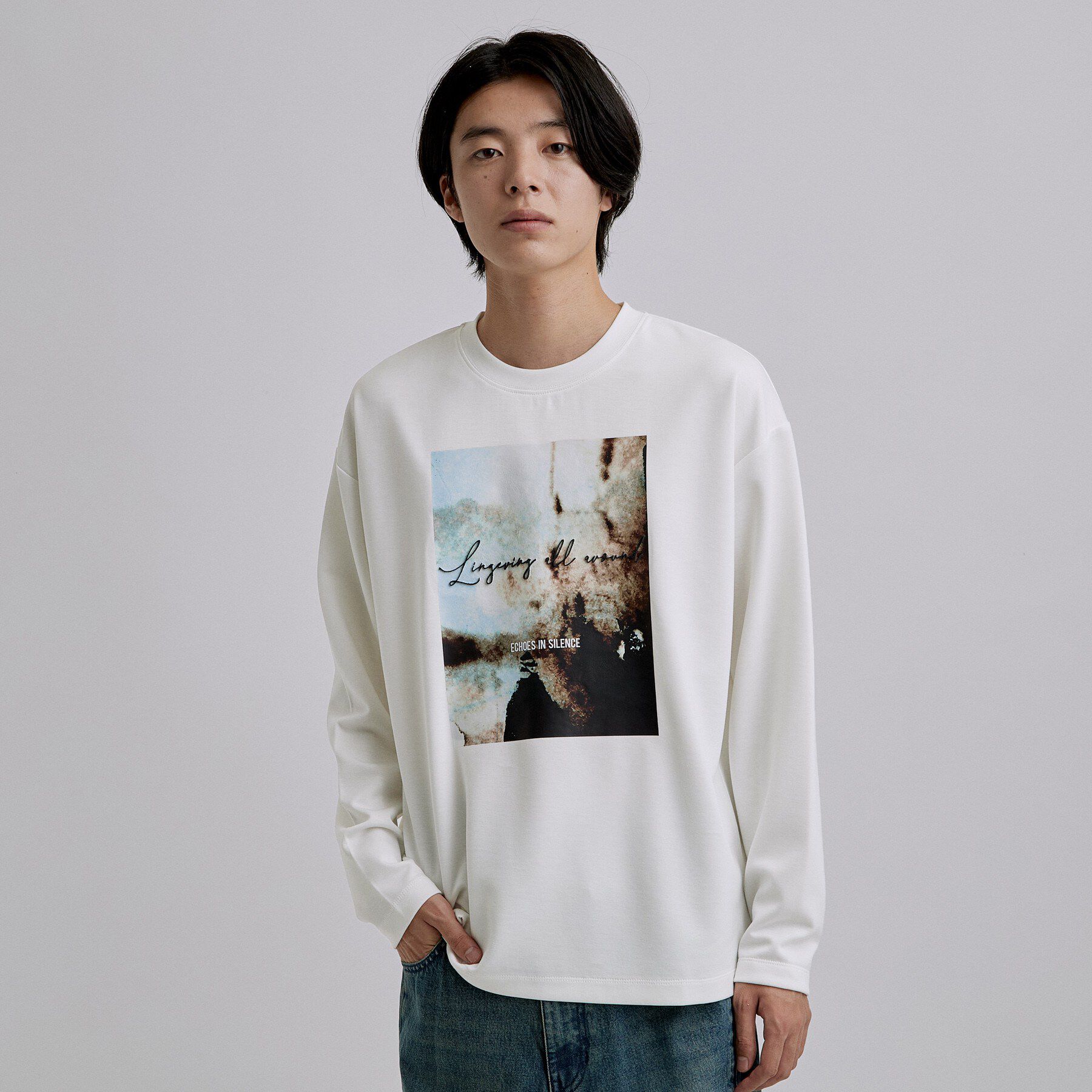 tk.TAKEO KIKUCHI「ブラシ刺繍長袖Tシャツ」|Tシャツ・カットソー|