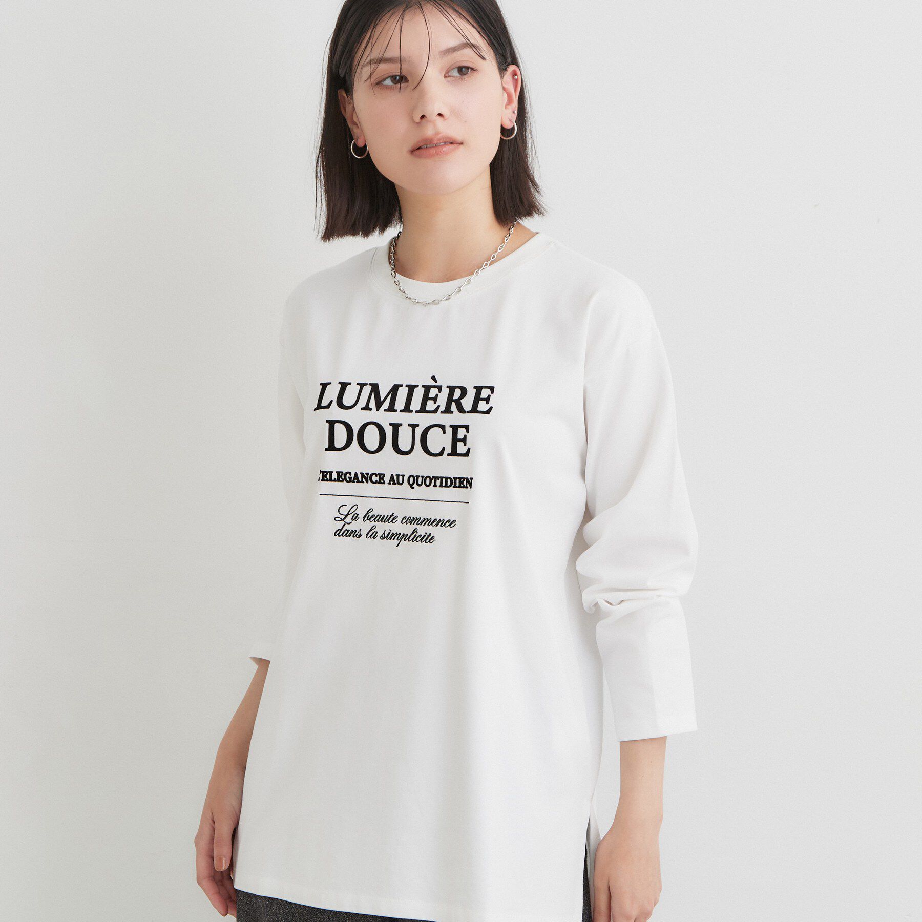THE SHOP TK「ロゴ＆フォトアソートロンT」|Tシャツ・カットソー|オフホワイト(003