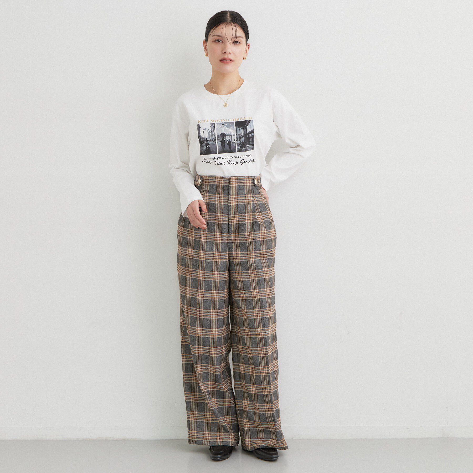 THE SHOP TK「ロゴ＆フォトアソートロンT」|Tシャツ・カットソー|