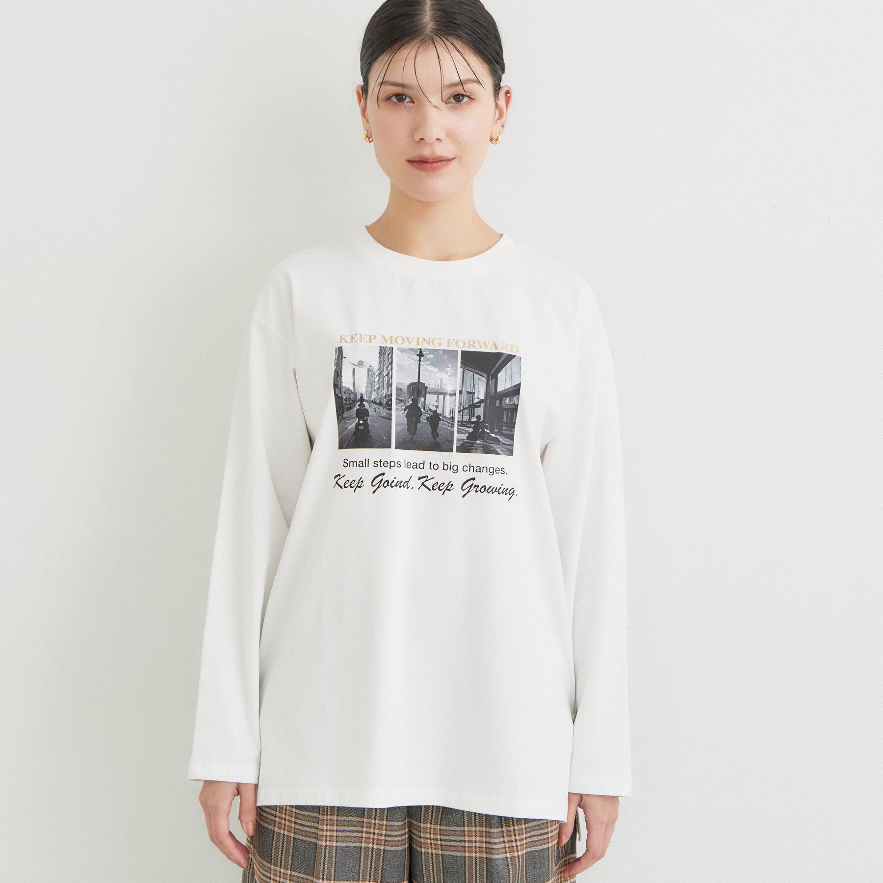 THE SHOP TK「ロゴ＆フォトアソートロンT」|Tシャツ・カットソー|