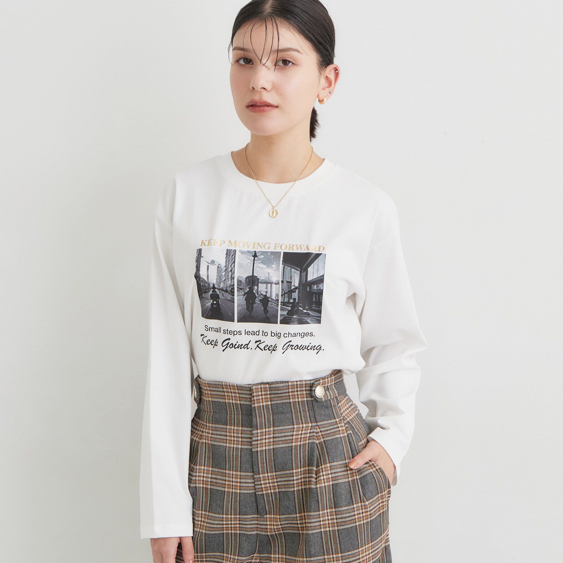 THE SHOP TK「ロゴ＆フォトアソートロンT」|Tシャツ・カットソー|