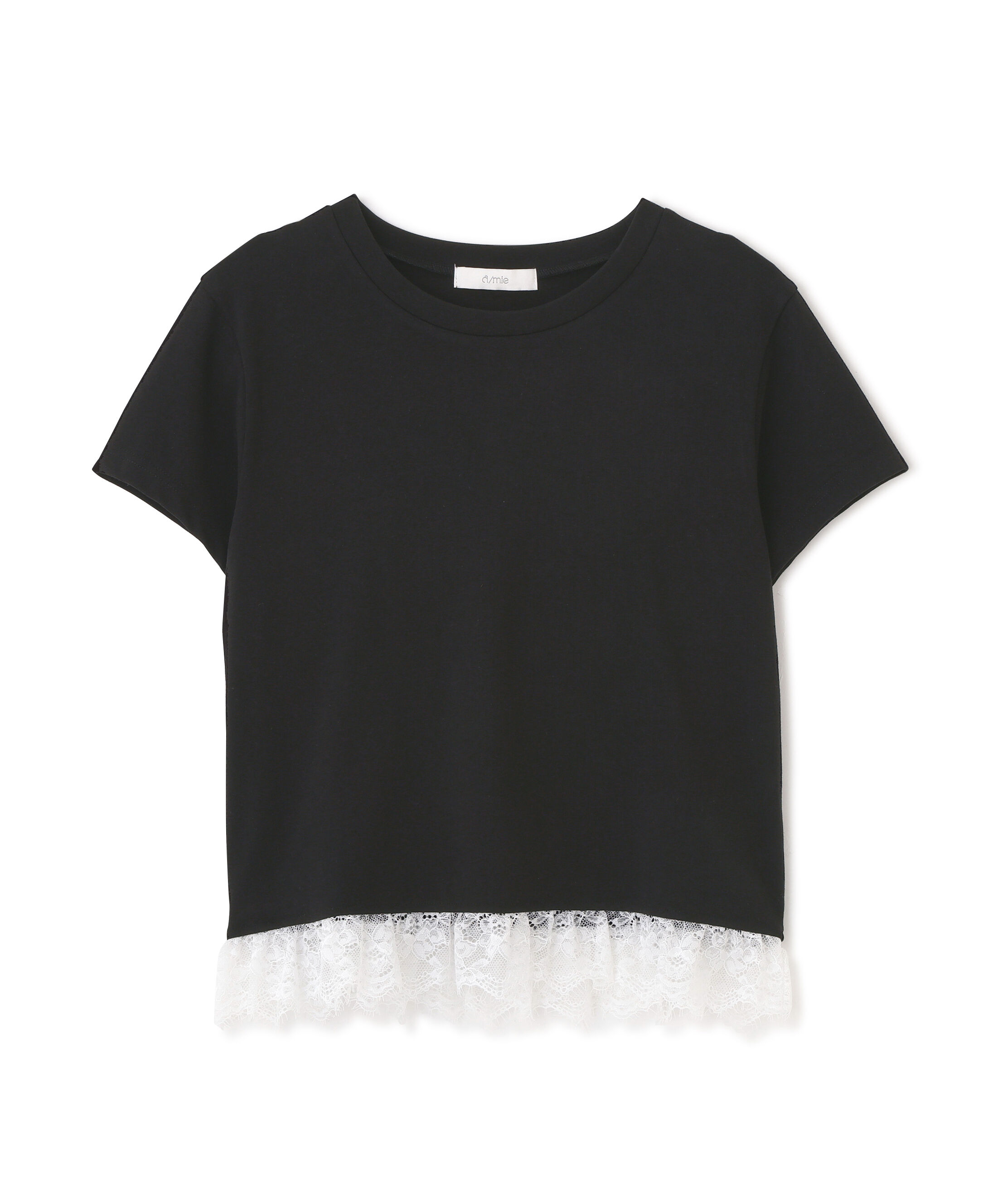 PROPORTION BODY DRESSING「＜青島心さん着用＞〈a/mie〉レースヘムTシャツ」|Tシャツ・カットソー|