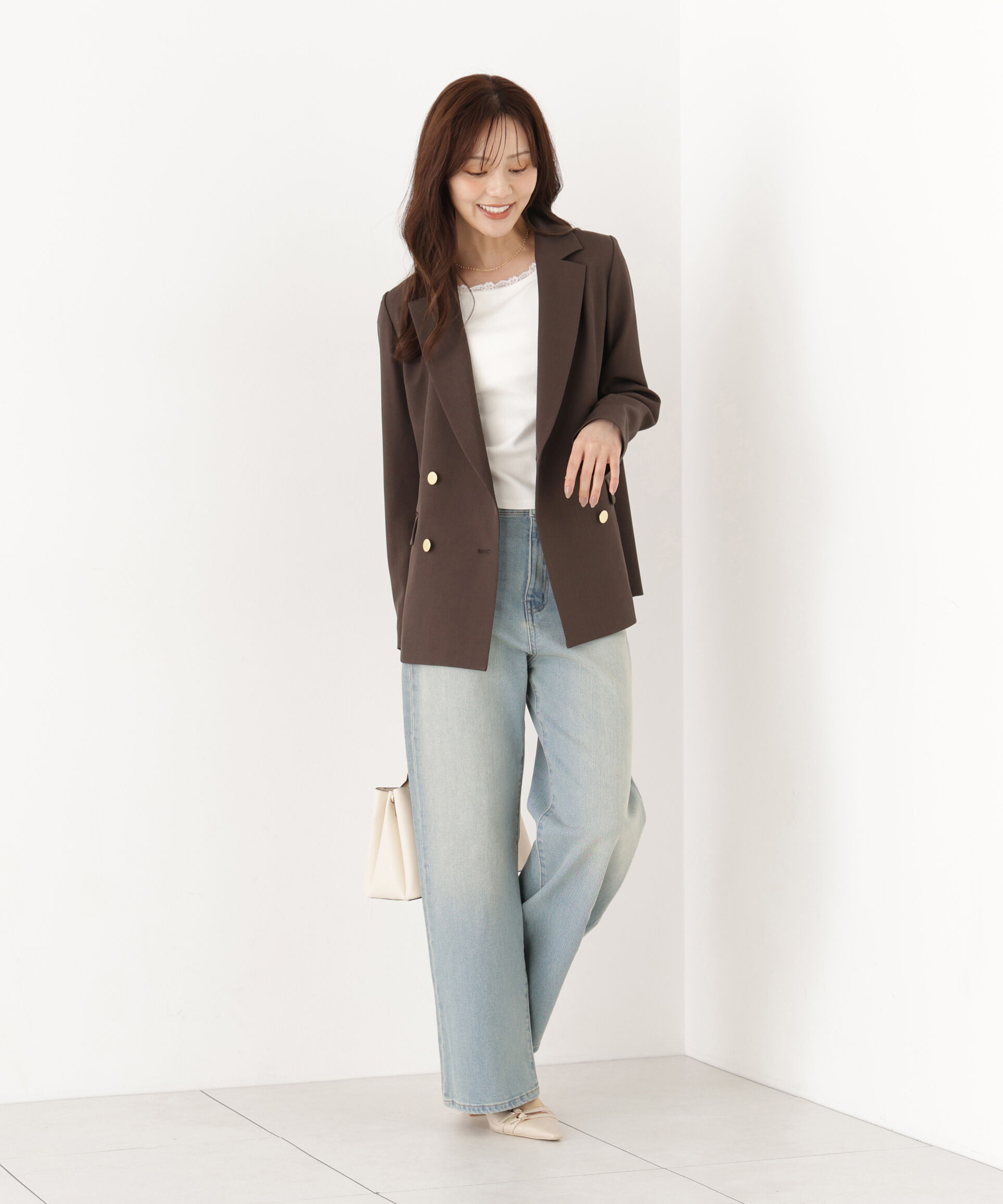 PROPORTION BODY DRESSING「＜a/mie＞カップ付きフレンチスリーブTシャツ」|Tシャツ・カットソー|