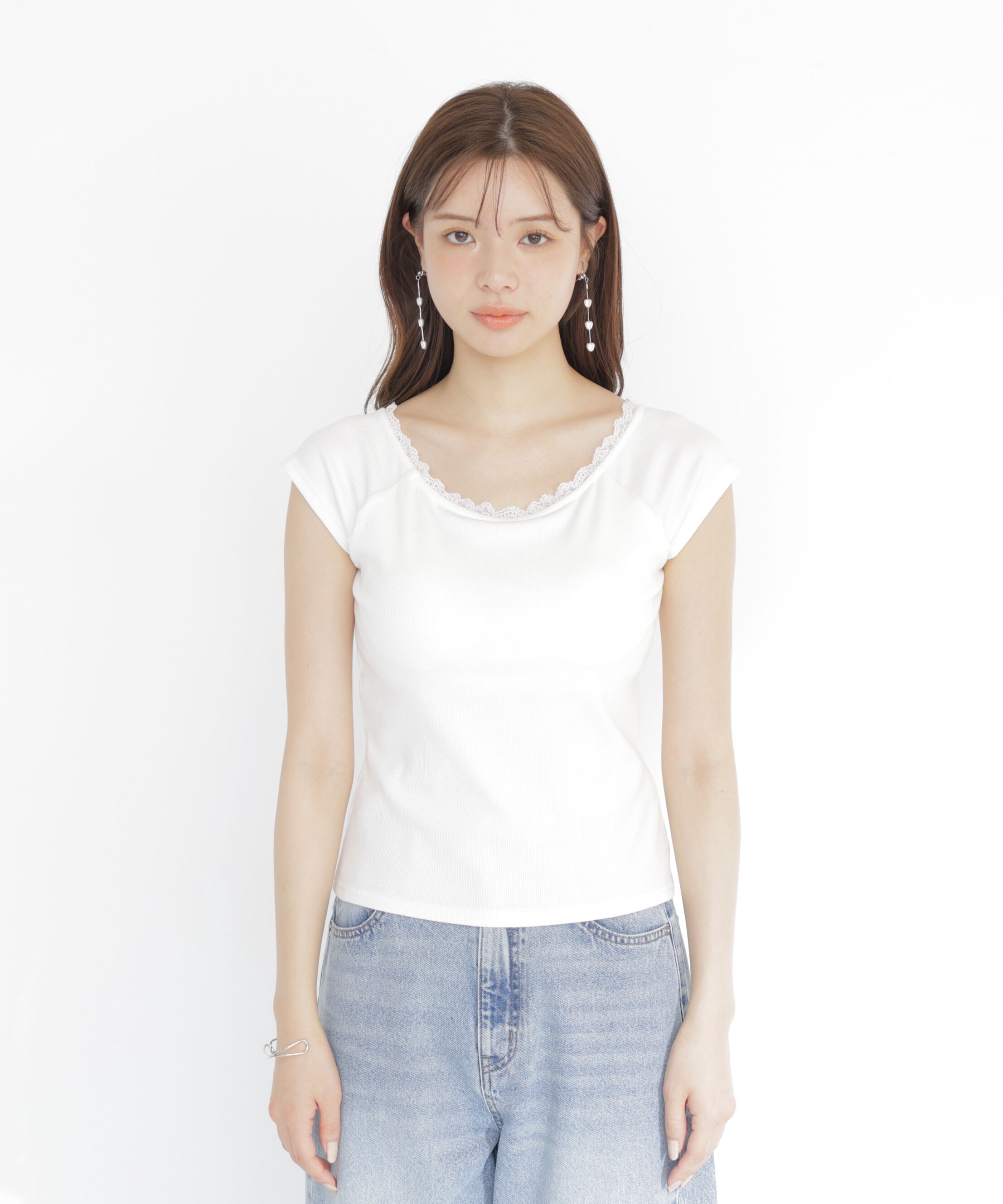 PROPORTION BODY DRESSING「＜a/mie＞カップ付きフレンチスリーブTシャツ」|Tシャツ・カットソー|
