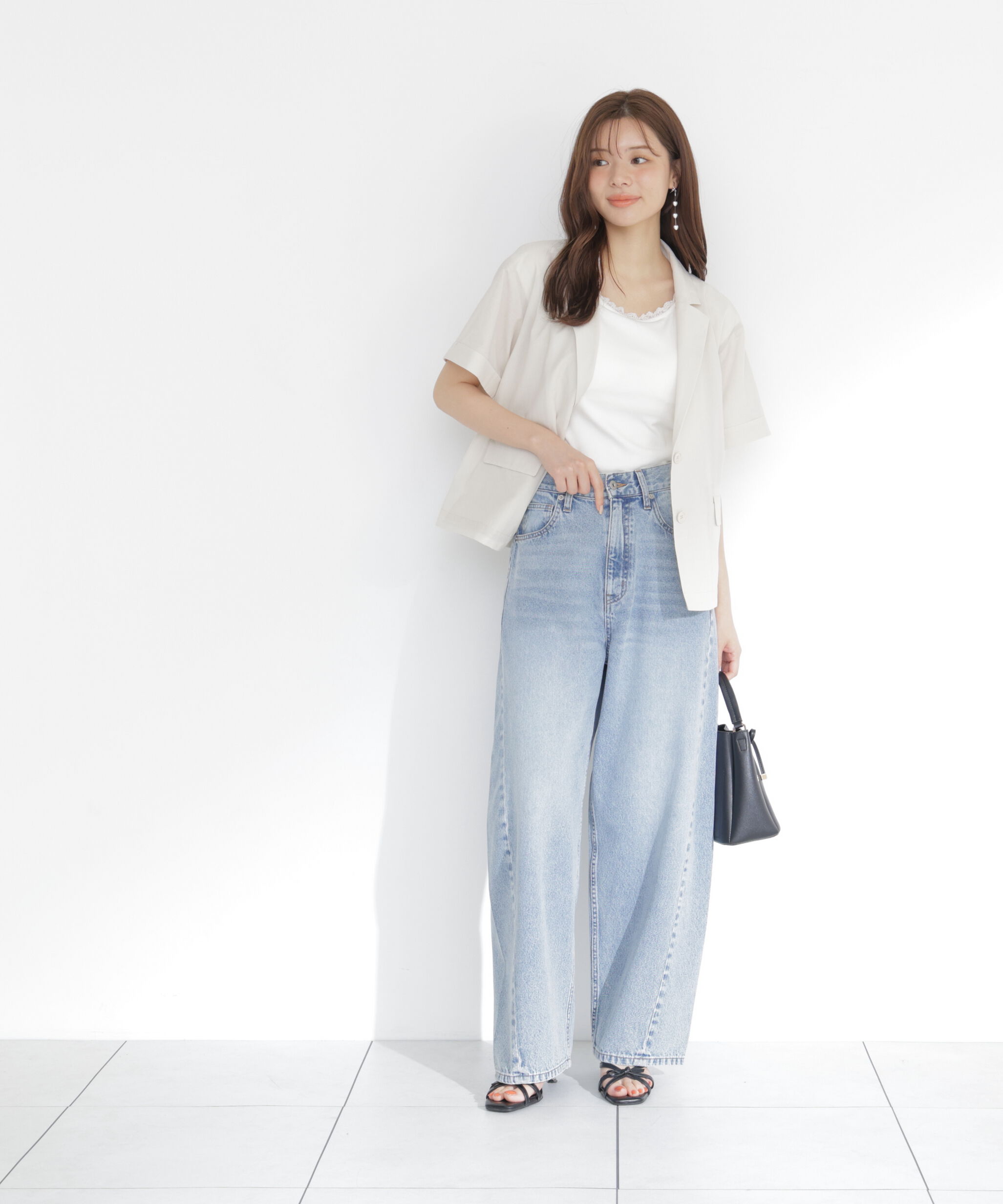 PROPORTION BODY DRESSING「＜a/mie＞カップ付きフレンチスリーブTシャツ」|Tシャツ・カットソー|