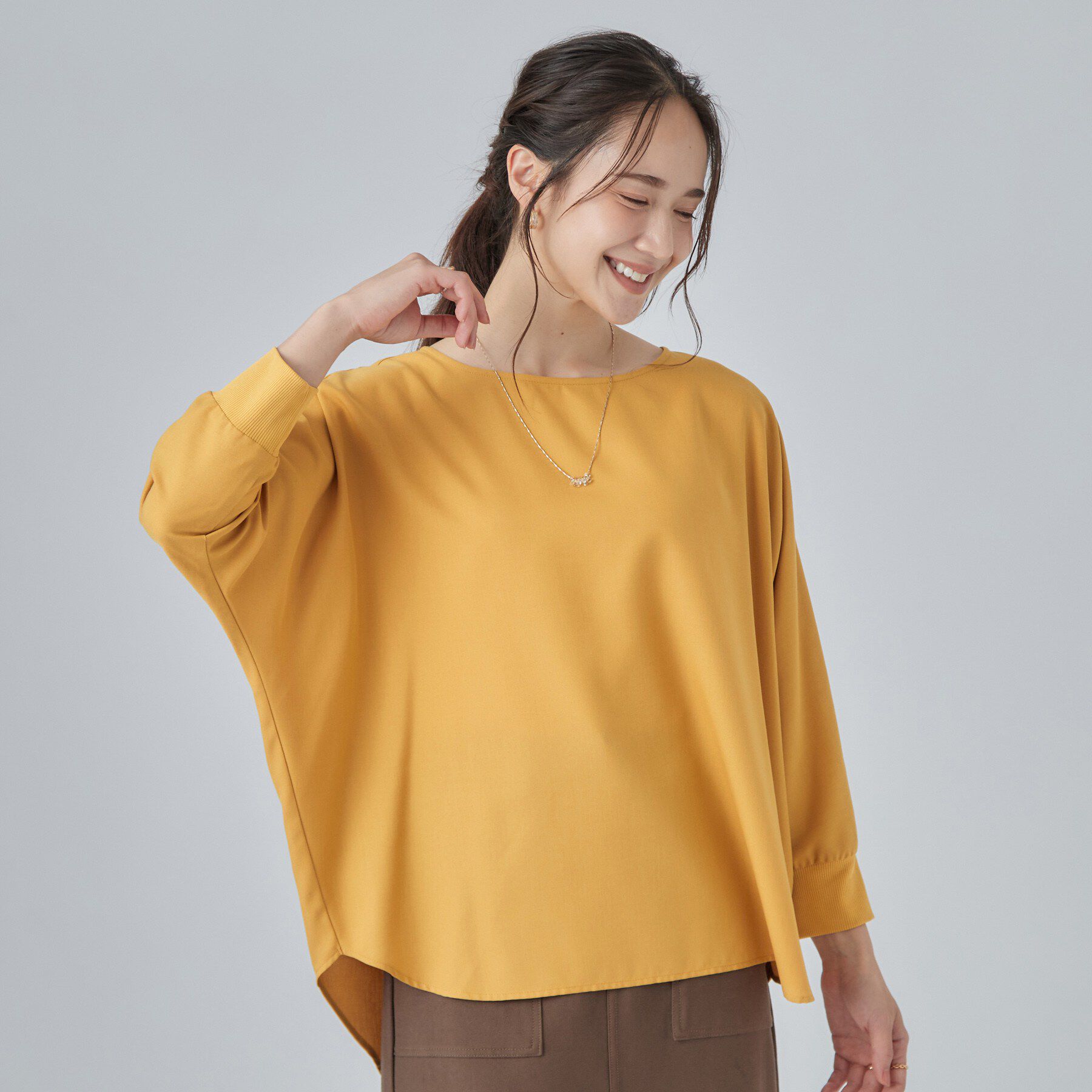 SHOO･LA･RUE「【着丈選べる/洗濯後しわになりにくい】インせず着られる ドルマンブラウス」|シャツ・ブラウス|