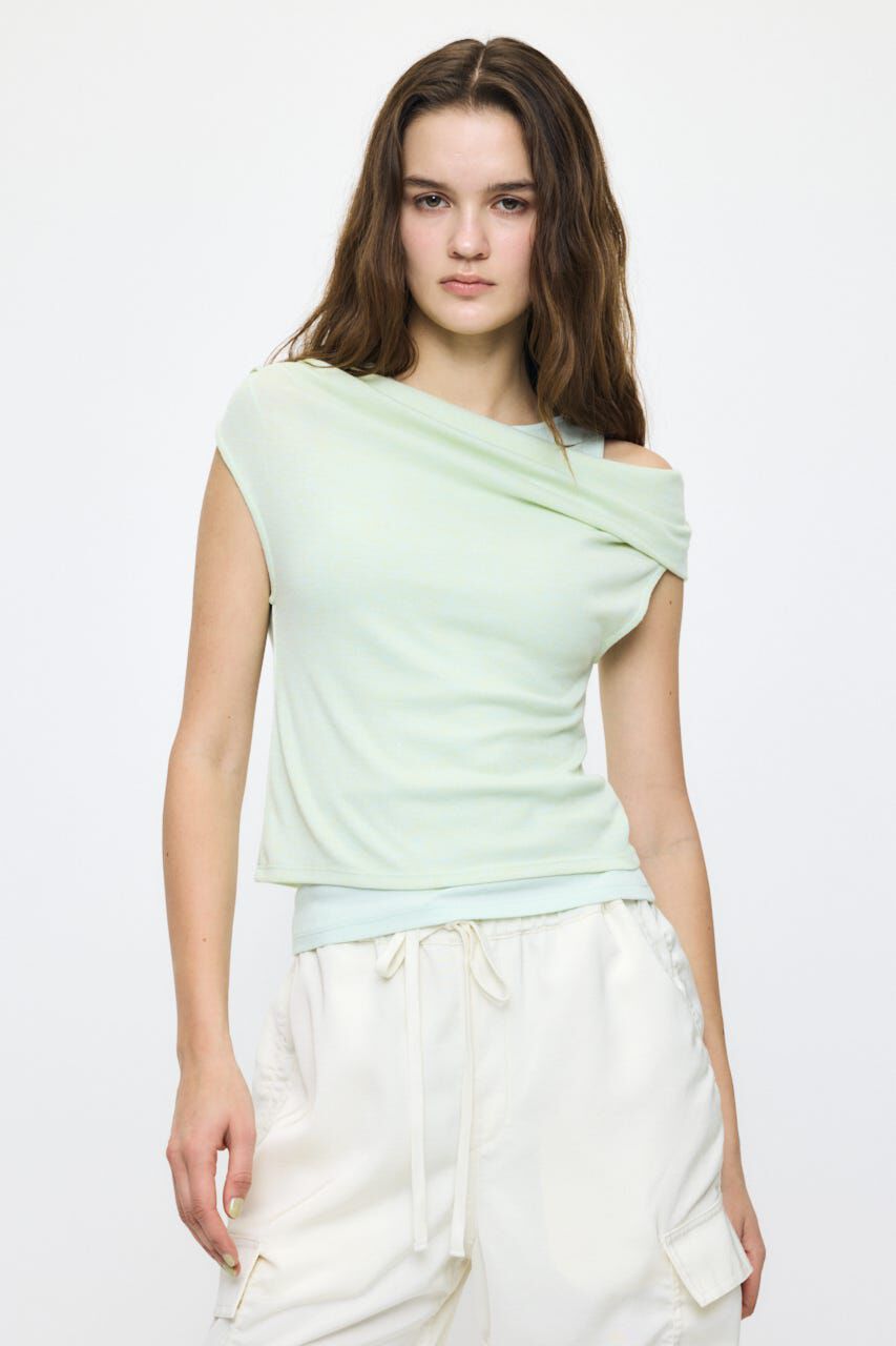 MOUSSY「LAYERED OFF SHOULDER トップス」|Tシャツ・カットソー|MINT
