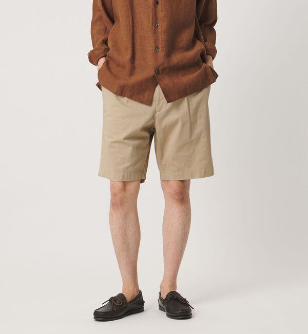 UNITED ARROWS「ツイル ベーシック 1プリーツ ショーツ」|その他|BEIGE