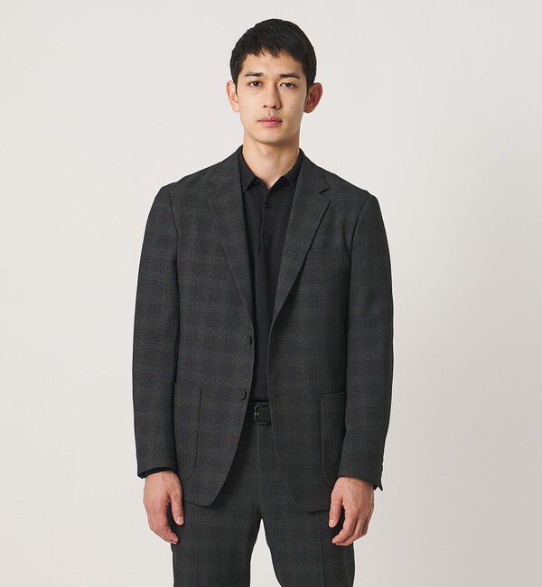 UNITED ARROWS「グレンプレイド シングル 2ボタン テーラードジャケット UA COZY ウォッシャブル 2WAYストレッチ」|テーラードジャケット|