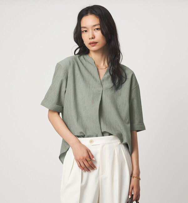 UNITED ARROWS green label relaxing「サッカー スキッパー プルオーバー カットソー」|Tシャツ・カットソー|OLIVE