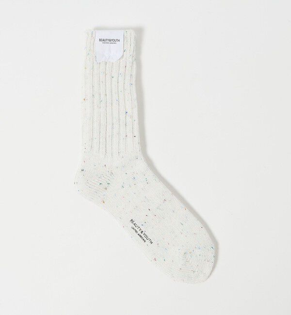 BEAUTY&YOUTH UNITED ARROWS「ネップ ヘビー ソックス」|ソックス|WHITE