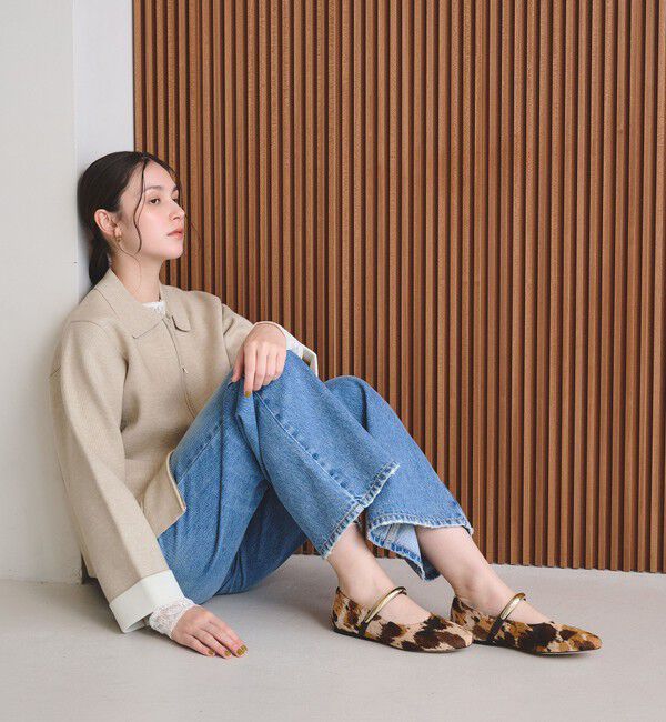 BEAUTY&YOUTH UNITED ARROWS「【別注】＜MOHI...＞ヘアレザー メタルストラップ フラットシューズ」|ローファー|