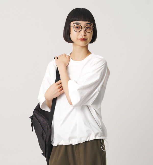 BEAUTY&YOUTH UNITED ARROWS「【WEB限定】バックレイヤード ドローストリング Tシャツ」|Tシャツ・カットソー|WHITE