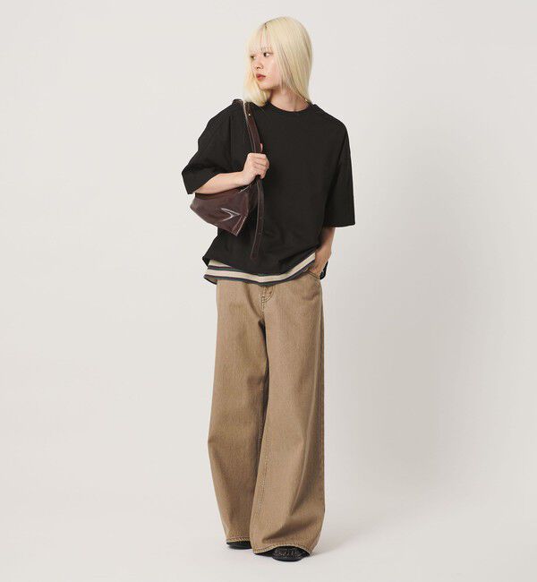 BEAUTY&YOUTH UNITED ARROWS「【WEB限定】バックレイヤード ドローストリング Tシャツ」|Tシャツ・カットソー|BLACK