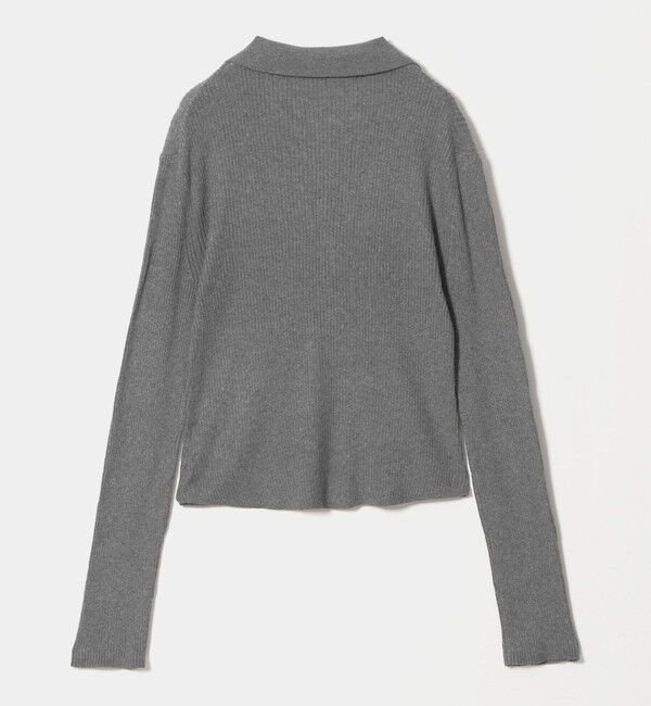 BEAUTY&YOUTH UNITED ARROWS「スキッパー フロントボタン リブニットプルオーバー ウォッシャブル」|ニット・セーター|