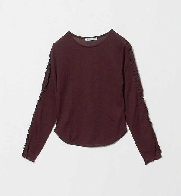 BEAUTY&YOUTH UNITED ARROWS「コットンナイロン ジャガード フリル プルオーバー ウォッシャブル」|Tシャツ・カットソー|WINE
