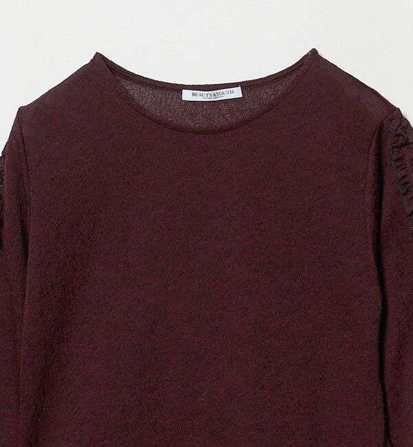 BEAUTY&YOUTH UNITED ARROWS「コットンナイロン ジャガード フリル プルオーバー ウォッシャブル」|Tシャツ・カットソー|