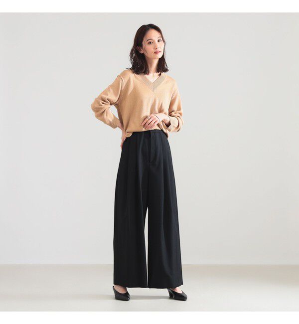 Demi-Luxe BEAMS 「コットンシルク Vネック プルオーバー」|ニット・セーター|