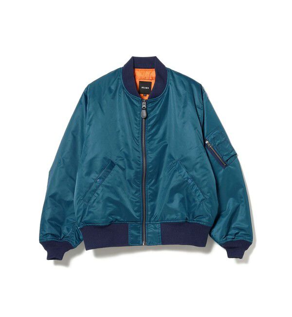 BEAMS「リラックスフィット THERMOLITE(R) MA-1 （撥水）」|ブルゾン・スタジャン|NAVY