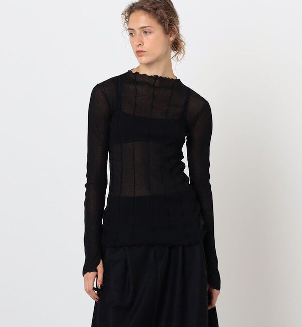 TOMORROWLAND GOODS「HAKUJI Sheer rib BN PO ボトルネック プルオーバー」|Tシャツ・カットソー|