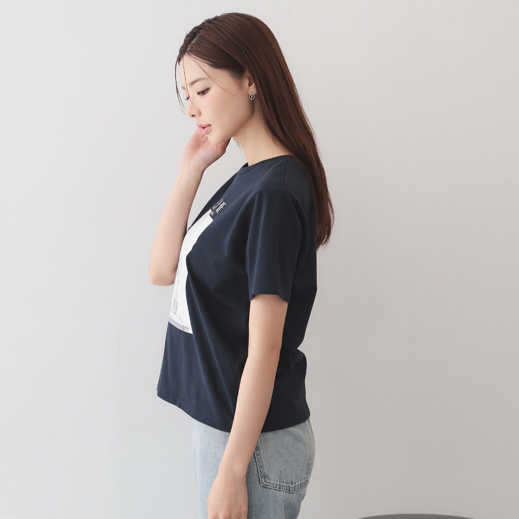 index「【UV】フラワープリントTシャツ≪洗濯機OK／接触冷感≫」|Tシャツ・カットソー|