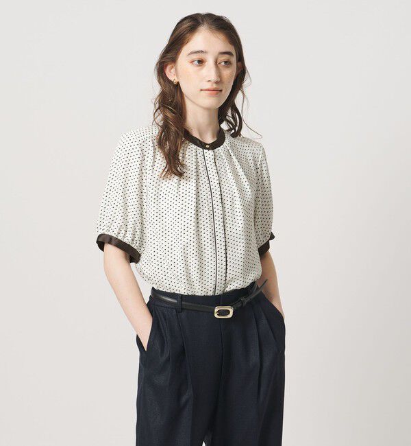 UNITED ARROWS「バイカラーパイピング ショートスリーブ ブラウス」|シャツ・ブラウス|その他1