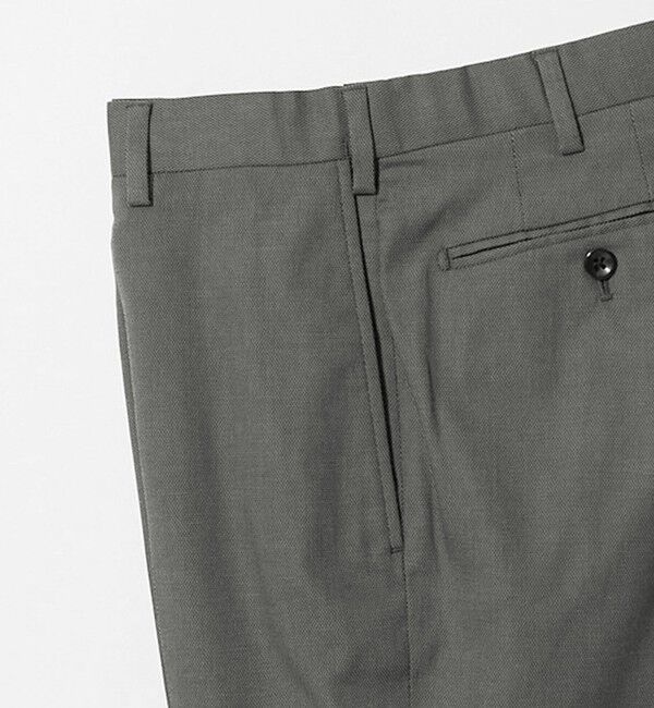 UNITED ARROWS「クールモーション ドビー サイドエクステンド ノープリーツスラックス COMFORT EASY‐MODEL　接触冷感　吸」|スラックス|