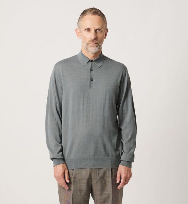 UNITED ARROWS「＜SOVEREIGN＞ ハイゲージ ニット ポロシャツ」|ニット・セーター|