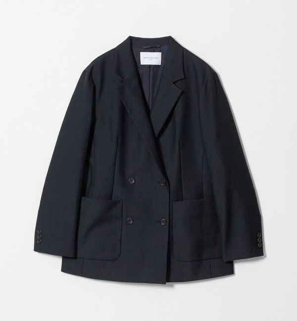 UNITED ARROWS「T/W 4ボタン ジャケット」|テーラードジャケット|NAVY