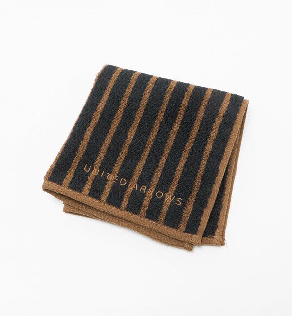 UNITED ARROWS「パイル ストライプ ハンカチ」|ハンカチ|BLACK