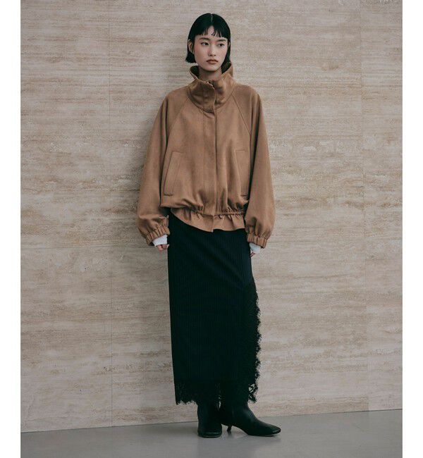 EMMEL REFINES「＜EMMEL REFINES＞EM レースストライプ Iライン スカート」|スカート|